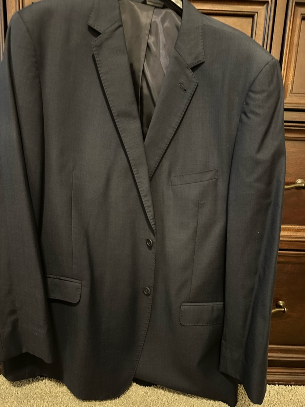 Men's Classic Navy Suit Jacket - Elegant Single-Breast Blazer